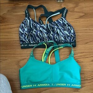Under Armour Women's Swim Tops - Navy and Aqua